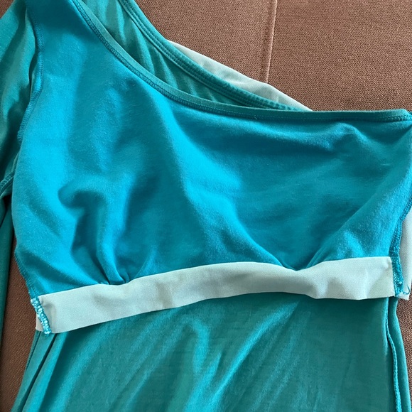Cali one shoulder teal women’s top size small - Picture 3 of 4